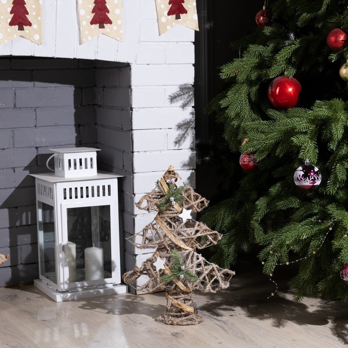 Светодиодная фигура «Ёлка» 32 × 44 × 10 см, металл, текстиль, батарейки ААх2 (не в комплекте), свечение тёплое белое Светодиодная фигура «Ёлка» 32 × 44 × 10 см, металл, текстиль, батарейки ААх2 (не в комплекте), свечение тёплое белое