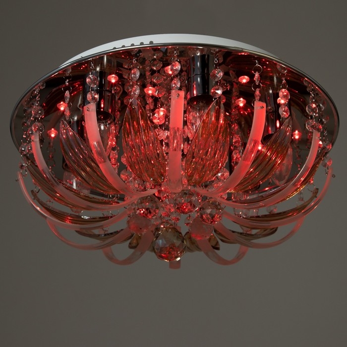 Люстра Люстра "Эмилия" 7х40Вт Е27 с пультом, цвет хром 41х41х19 см