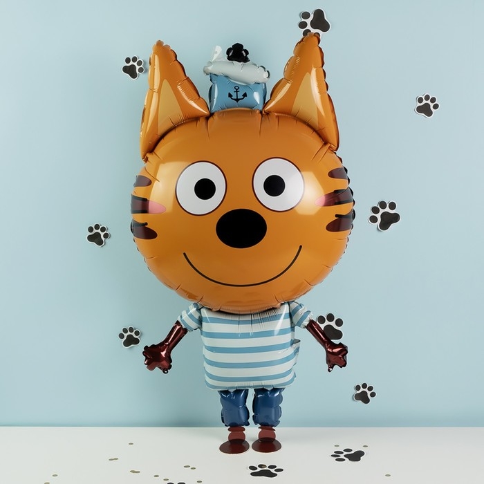 Шар фольгированный 39 Шар фольгированный 39" «Три кота. Коржик», ходячая фигура