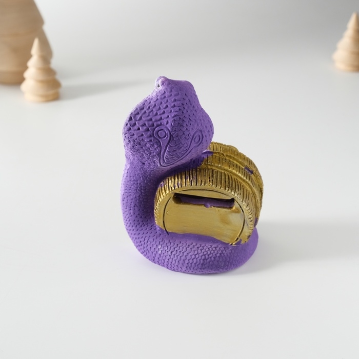 Копилка полистоун Копилка полистоун "Кобра с монетой" МИКС 8,5х6,5х10,5 см