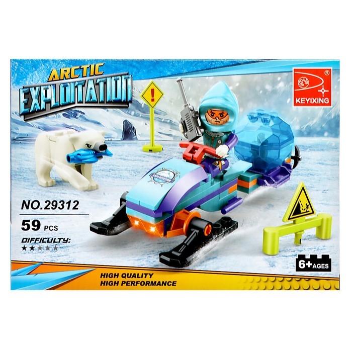 Конструктор Арктика «Снегоход», 59 деталей Конструктор Арктика «Снегоход», 59 деталей