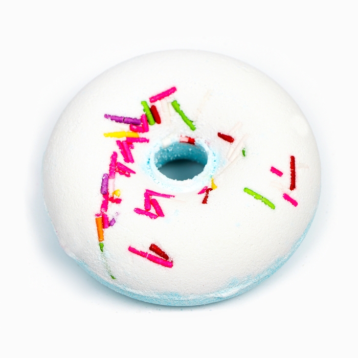 Бомбочка для ванны "Пончик" голубая, 100 г