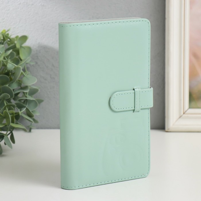 Фотоальбом для фото мини камер 96 фото 8,9х6 см Фотоальбом для фото мини камер 96 фото 8,9х6 см "Фотик" нежно-голубой 1,5х11,5х19 см