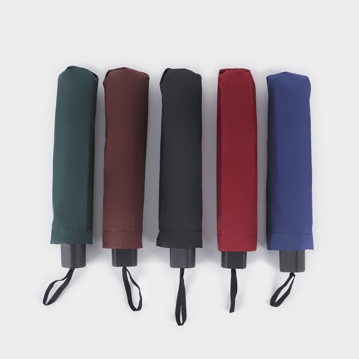 Зонт механический «Однотон», эпонж, 4 сложения, 10 спиц, R = 53/61 см, D = 122 см, цвет МИКС Зонт механический «Однотон», эпонж, 4 сложения, 10 спиц, R = 53/61 см, D = 122 см, цвет МИКС