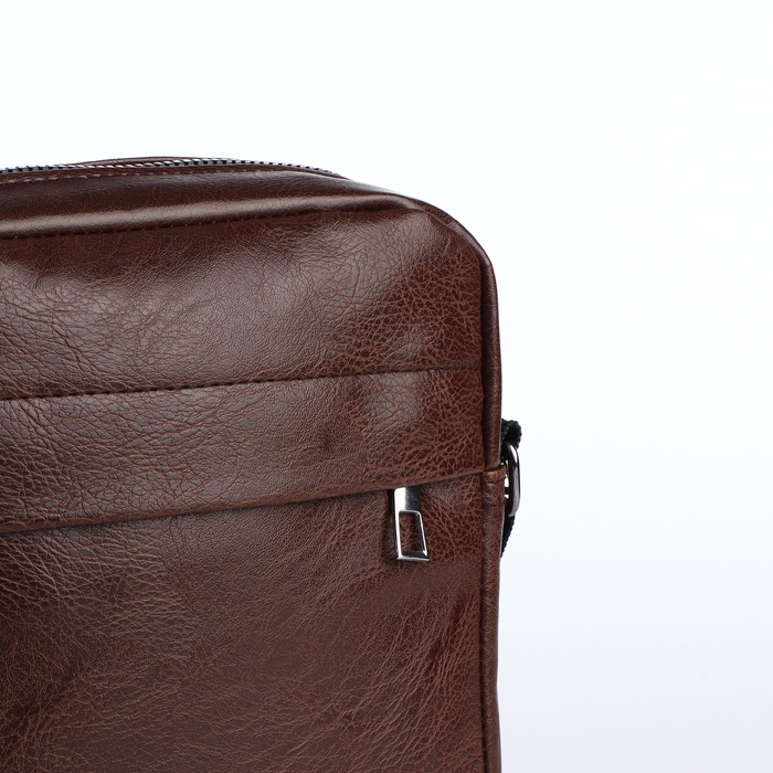 Сумка мужская на молнии, цвет коричневый Сумка мужская на молнии, цвет коричневый