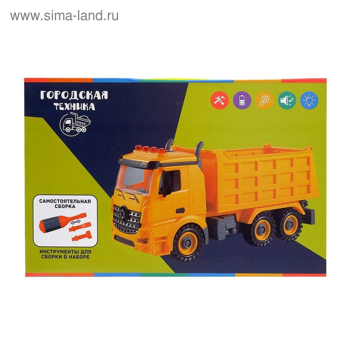 Конструктор винтовой «Городская техника», световые эффекты, русская озвучка Конструктор винтовой «Городская техника», световые эффекты, русская озвучка