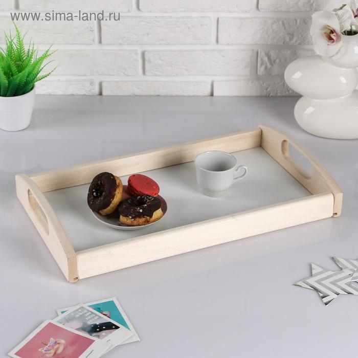 Поднос деревянный Поднос деревянный "Дачный", МАССИВ, 25×45×6,5 см