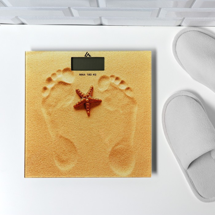 Весы напольные Luazon LVE-005  Весы напольные Luazon LVE-005 "Песок", электронные, до 180 кг, 2хAАА (не в комплекте)