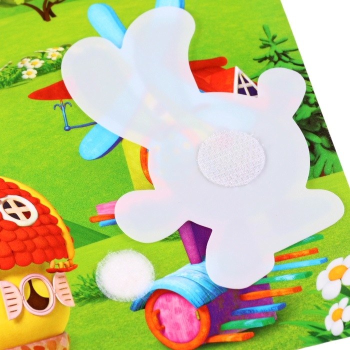 Игра развивающая на липучках Игра развивающая на липучках "Изучаем кто где живет", Смешарики