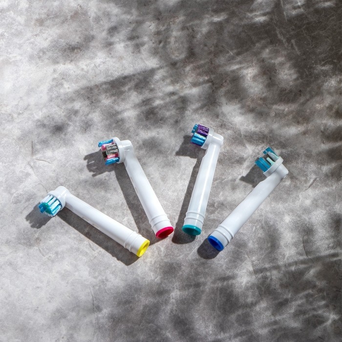 Насадки Luazon LP-006, для электрической зубной щётки, 4 шт, в наборе Насадки Luazon LP-006, для электрической зубной щётки, 4 шт, в наборе