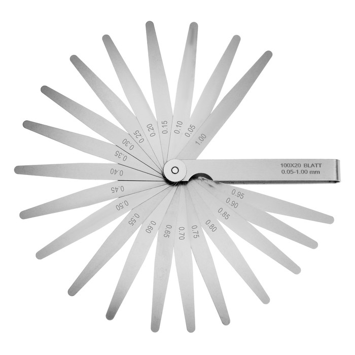 Набор щупов для измерения зазоров ТУНДРА, 0.05 - 1 мм, шаг 0.05 мм, 20 шт. Набор щупов для измерения зазоров ТУНДРА, 0.05 - 1 мм, шаг 0.05 мм, 20 шт.