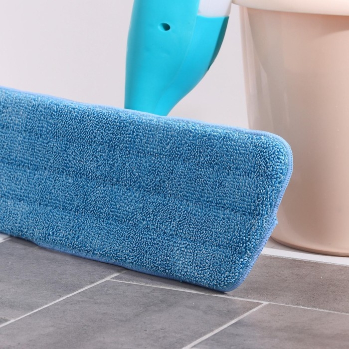 Швабра для мытья пола с распылителем и щёткой Доляна, насадка из микрофибры 41×14 см, стальная ручка 120 см, цвет МИКС Швабра для мытья пола с распылителем и щёткой Доляна, насадка из микрофибры 41×14 см, стальная ручка 120 см, цвет МИКС