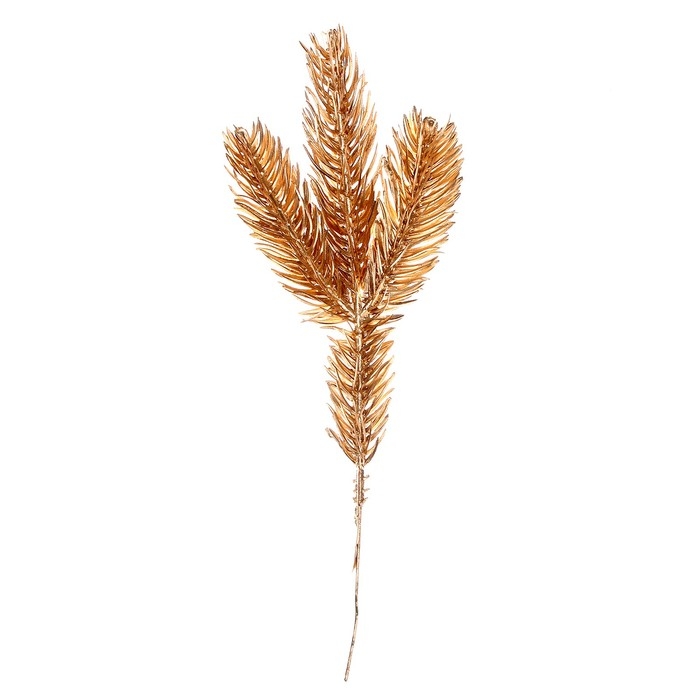 Декор «Веточка ели золотистая», набор 2 шт., размер 1 шт. — 25 × 10 см Декор «Веточка ели золотистая», набор 2 шт., размер 1 шт. — 25 × 10 см