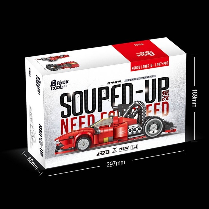 Конструктор &laquo;Гонка. Пламенный циклон&raquo;, 407 деталей