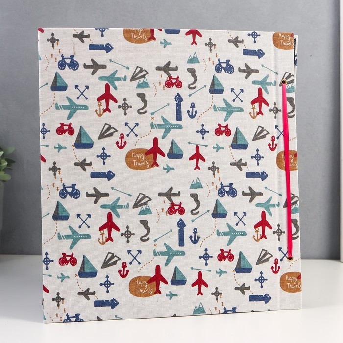 Фотоальбом на 1000 фото 10х15 см Фотоальбом на 1000 фото 10х15 см "Дальние путешествия" текстиль, чёрные листы 5х33х36 см