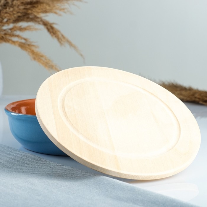 Набор для холодца  Набор для холодца "Вятский №3" (3 емкости / 1л. + 3 деревянные крышки), голубой