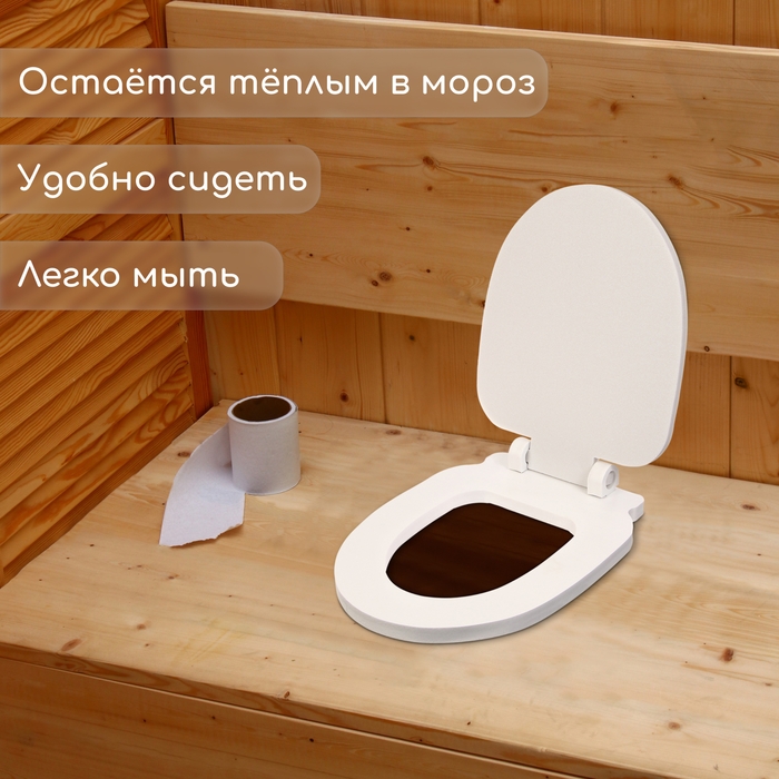 Сиденье для уличного туалета, с крышкой, 38 × 50 см, Стандарт, пенополистирол Сиденье для уличного туалета, с крышкой, 38 × 50 см, Стандарт, пенополистирол