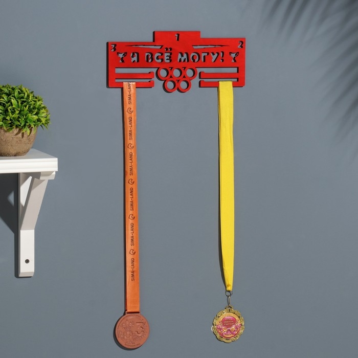 Медальница  Медальница "Я всё могу!" кольца, 28х12 см