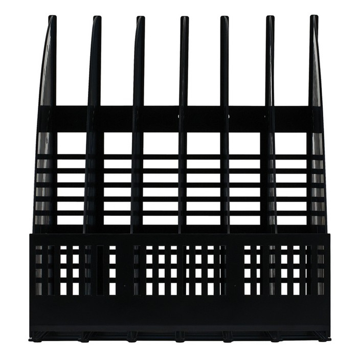 Лоток для бумаг cборный, вертикальный, LINE, 6 отделений, чёрный