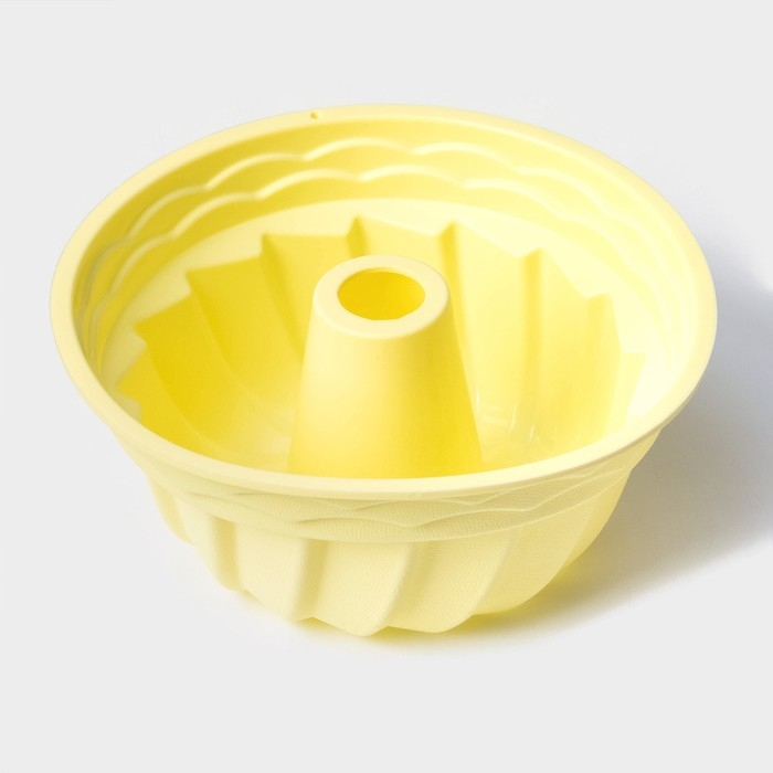 Форма для выпечки Доляна «Немецкий кекс. Заварное печенье», силикон, 19×19 см, цвет жёлтый Форма для выпечки Доляна «Немецкий кекс. Заварное печенье», силикон, 19×19 см, цвет жёлтый