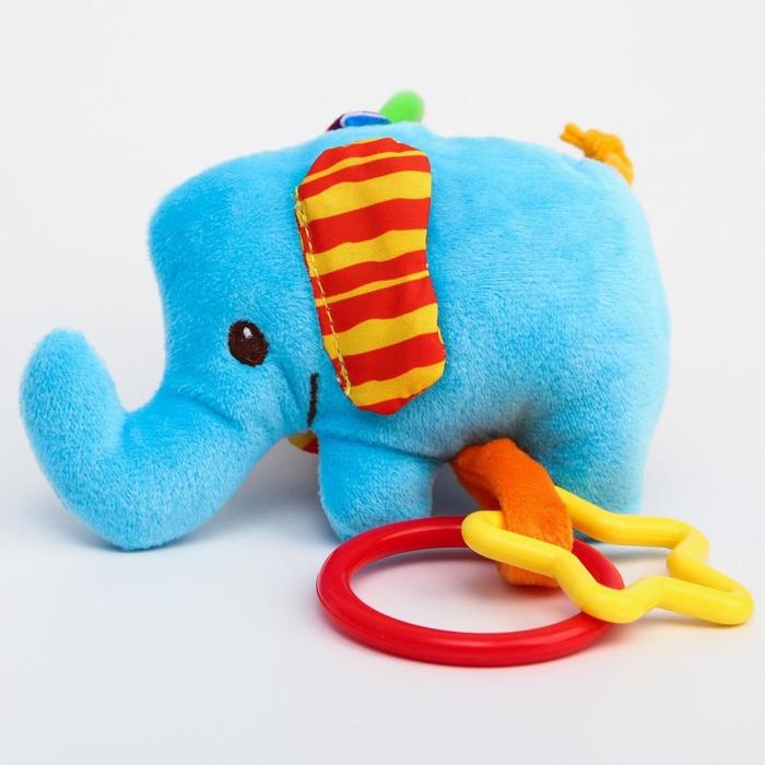 Подвеска мягкая «Слоник», прорез., погремушка, на кроватку, коляску, виды МИКС, Крошка Я Подвеска мягкая «Слоник», прорез., погремушка, на кроватку, коляску, виды МИКС, Крошка Я