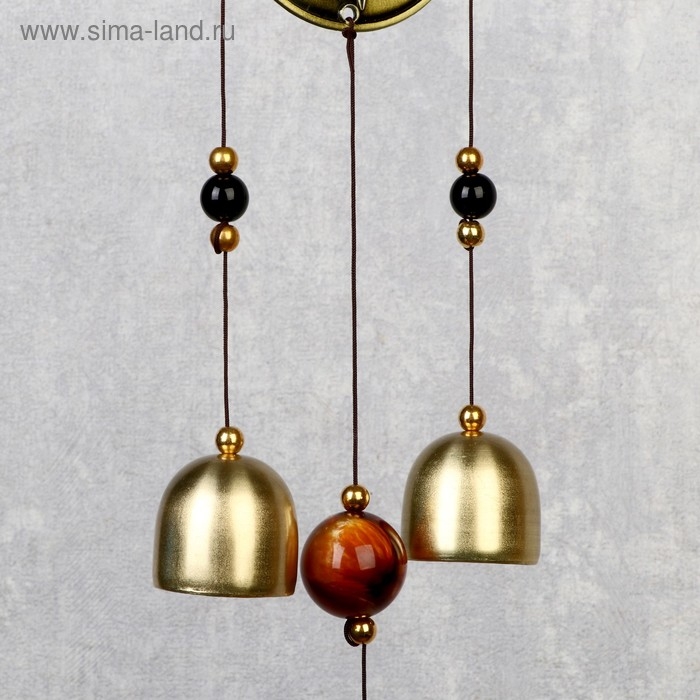 Музыка ветра металл Музыка ветра металл "Драконы на монете" 2 колокольчика 37 см