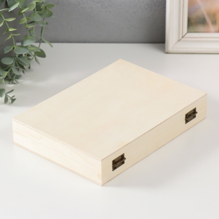 Шкатулка дерево под роспись Шкатулка дерево под роспись "Прямоугольная" без замка 22,5х16х4 см