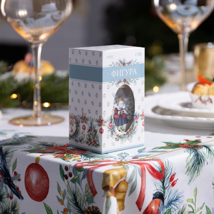 Светодиодная фигура «Золотистый фонарь с лисами» 6.3 × 12 × 6.3 см, пластик, батарейки AG13х3 (в комплекте), свечение тёплое белое