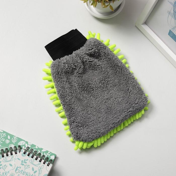 Варежка для деликатной уборки Raccoon, 22×15 см, 47 гр, микрофибра букли двухсторонняя Варежка для деликатной уборки Raccoon, 22×15 см, 47 гр, микрофибра букли двухсторонняя