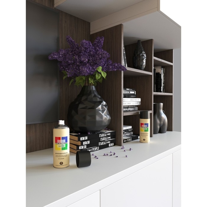 Аэрозольная краска эмаль  Черная 520мл CORALINO SATIN RAL9005 Аэрозольная краска эмаль  Черная 520мл CORALINO SATIN RAL9005