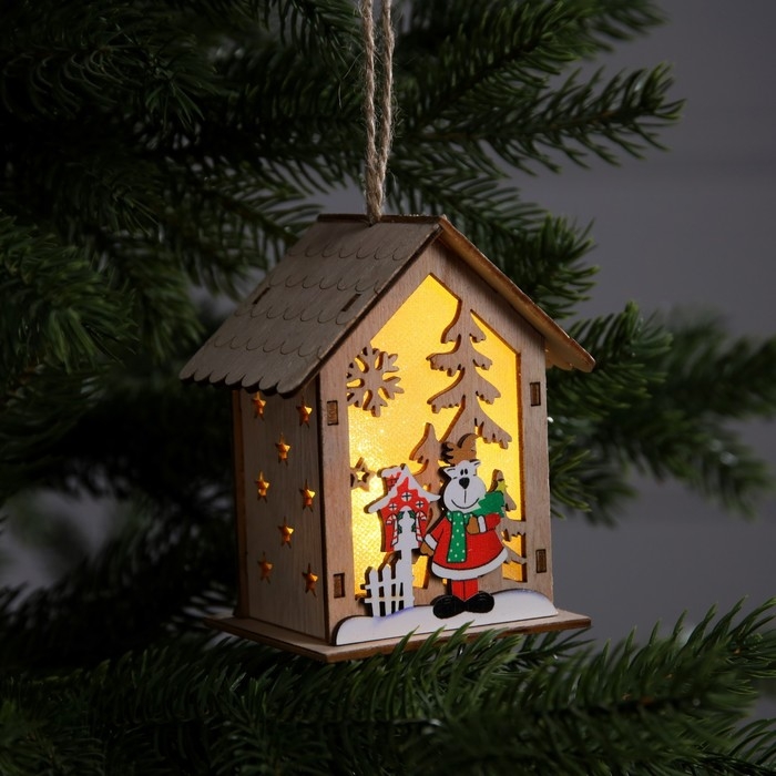 Ёлочная игрушка «Олень», от батареек, свечение тёплое белое Ёлочная игрушка «Олень», от батареек, свечение тёплое белое