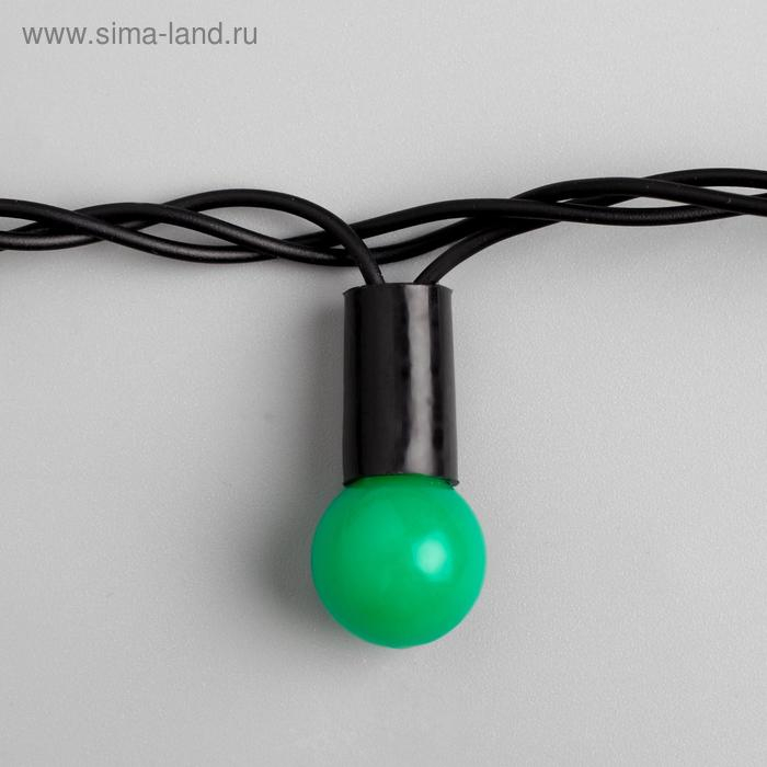 Гирлянда «Нить» 10 м с насадками «Шарики 1.5 см», IP44, тёмная нить, 100 LED, свечение зелёное, 8 режимов, 220 В Гирлянда «Нить» 10 м с насадками «Шарики 1.5 см», IP44, тёмная нить, 100 LED, свечение зелёное, 8 режимов, 220 В