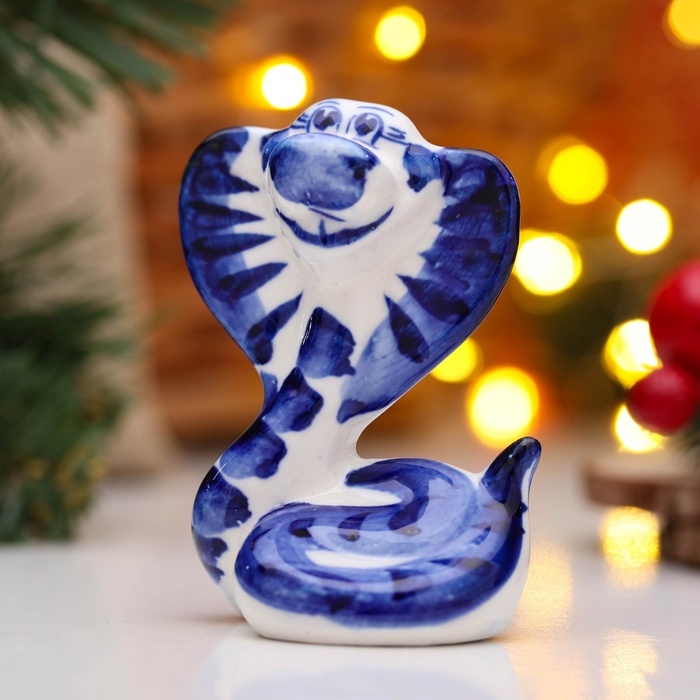 Сувенир Сувенир "Кобра Люба" 8х7 см, гжель