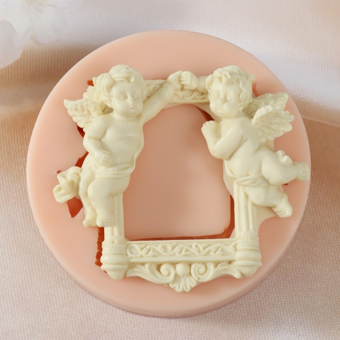 Молд силикон Молд силикон "Рамка с ангелами"7х8,5х1,5 см