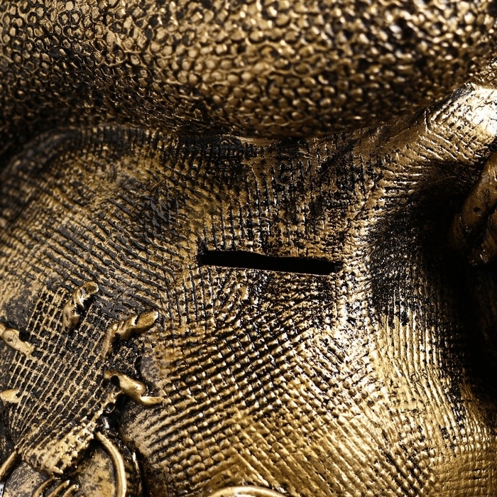 Копилка Копилка "Змея с мешком " черное золото, 25х27х23см