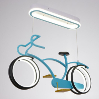 Люстра "Вело" LED 65Вт 4000К голубой 67х25х37 см BayerLux