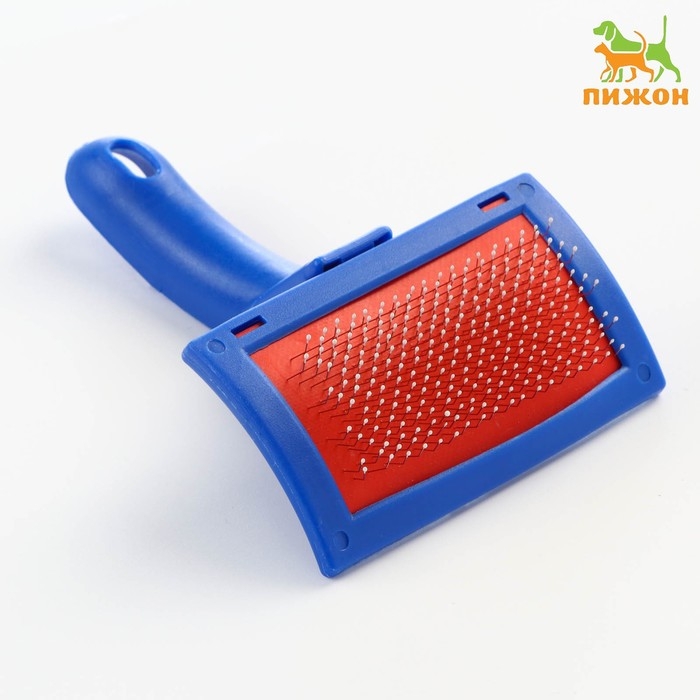 Пуходерка с каплями, эргономичная ручка, 10 х 15 см, синяя Пуходерка с каплями, эргономичная ручка, 10 х 15 см, синяя