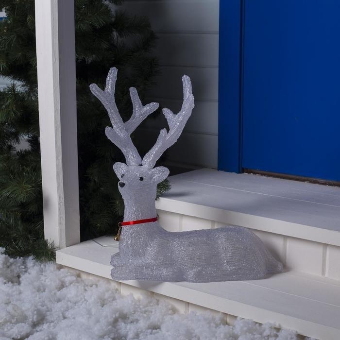 Светодиодная фигура «Олень благородный» 80 × 76 × 30 см, акрил, 176 LED, 8 режимов, 24 В, свечение белое Светодиодная фигура «Олень благородный» 80 × 76 × 30 см, акрил, 176 LED, 8 режимов, 24 В, свечение белое