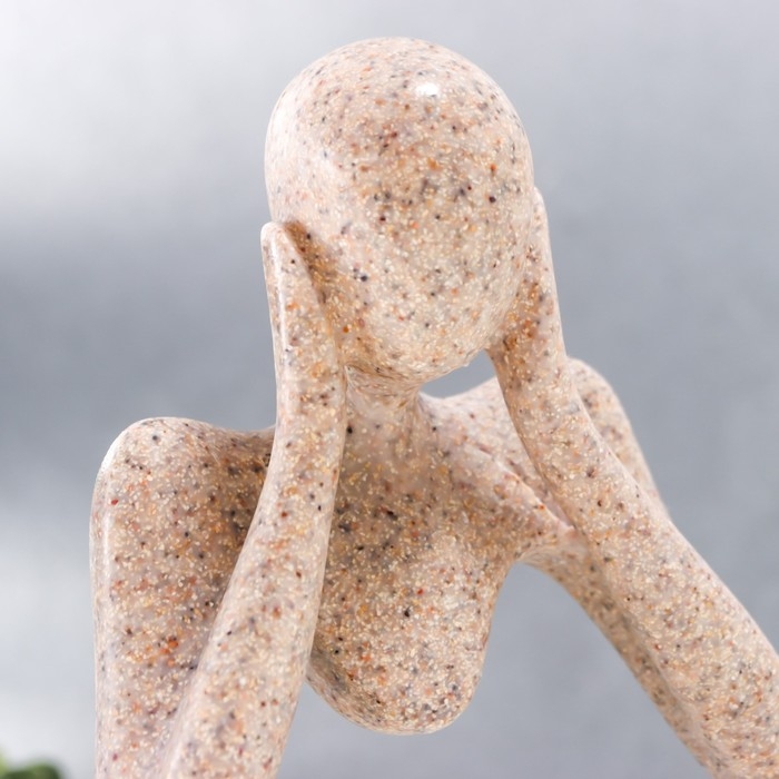 Сувенир полистоун  Сувенир полистоун "Абстракция - ничего не слышу" песочный 25х13 см