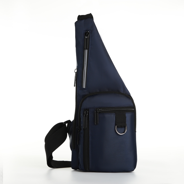 Сумка-слинг мужская из текстиля, цвет синий Сумка-слинг мужская из текстиля, цвет синий