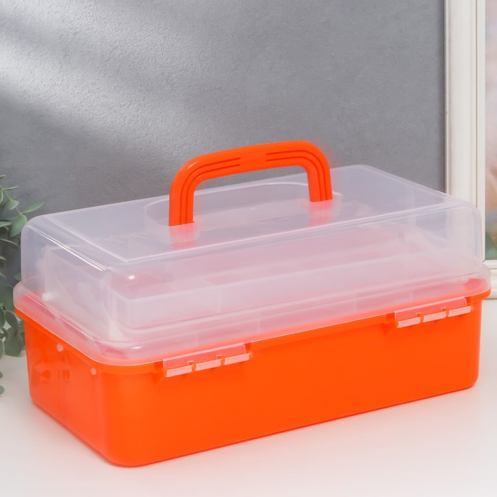 Шкатулка пластик для мелочей Шкатулка пластик для мелочей "Ящичек" МИКС выдвижные ярусы 14,3х33х19,5 см