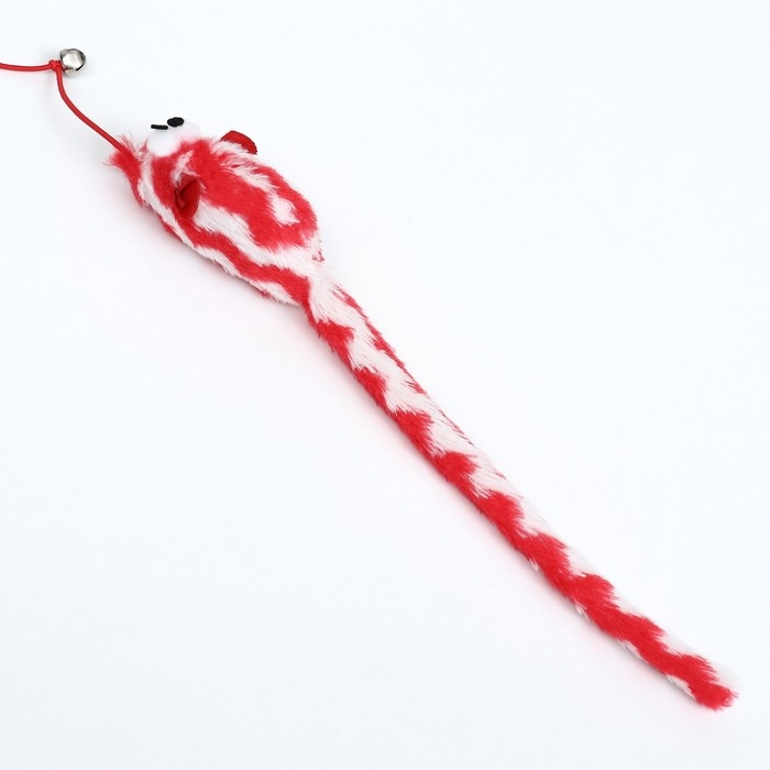 Дразнилка-удочка  Дразнилка-удочка "Мышь с длинным хвостом", красная