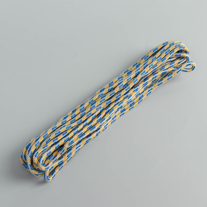 Шнур высокопрочный Доляна, d=6 мм, 10 м, цвет МИКС Шнур высокопрочный Доляна, d=6 мм, 10 м, цвет МИКС