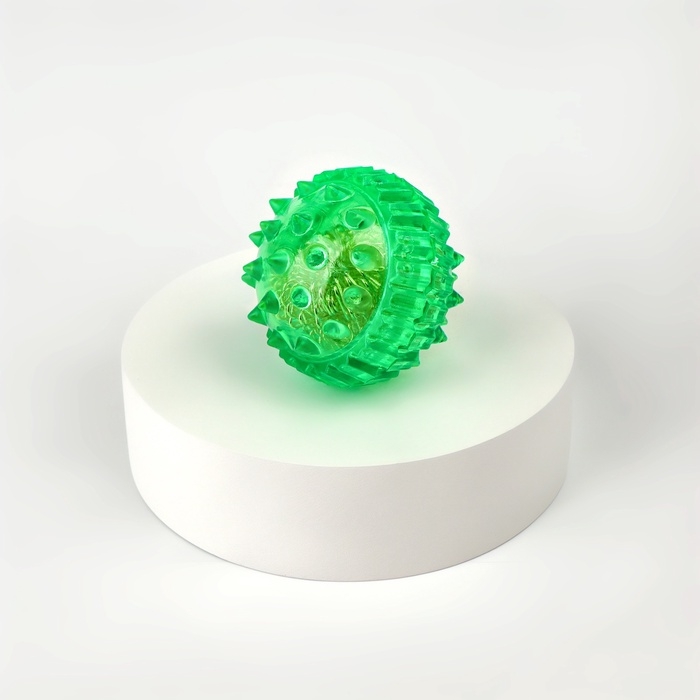 Массажер пластик универс Шарик с 2 кольцами зеленый коробка ОТ Массажер пластик универс Шарик с 2 кольцами зеленый коробка ОТ