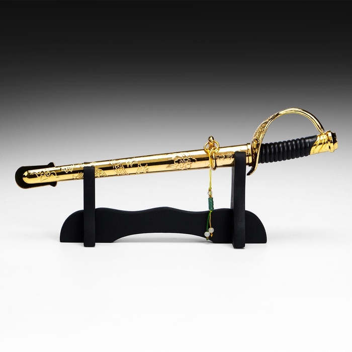 Сувенирное изделие Сабля на подставке, мини, 24см Сувенирное изделие Сабля на подставке, мини, 24см