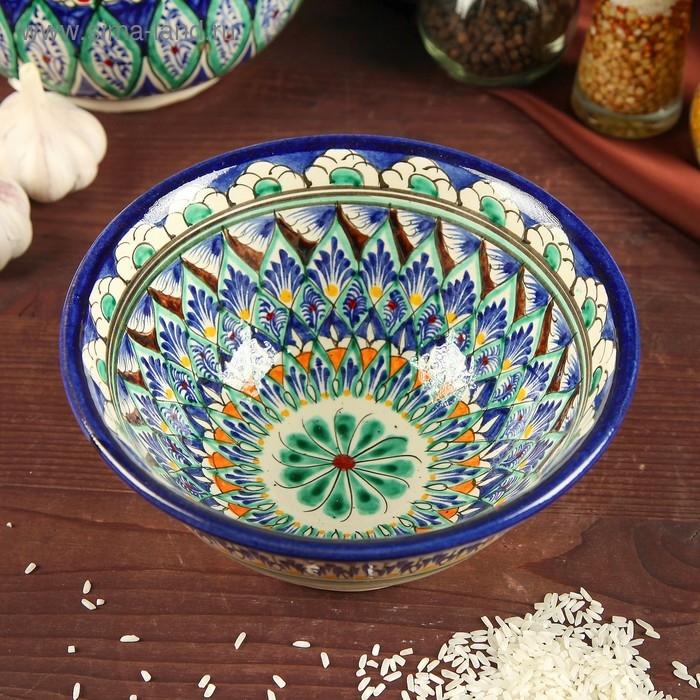 Коса Риштанская Керамика  Коса Риштанская Керамика "Узоры", 18 см, большая,  микс