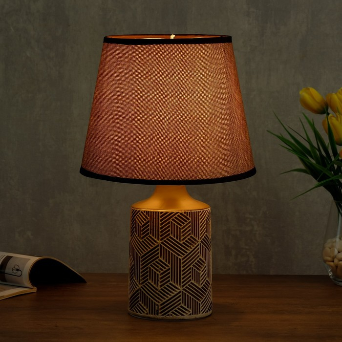 Лампа настольная 48475/1 E14 40Вт кофе 18х18х32 см RISALUX