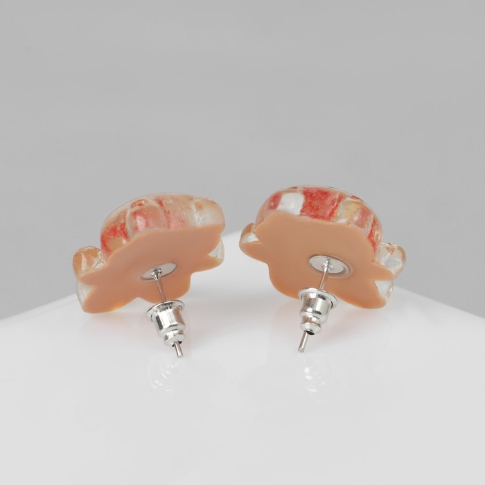 Серьги пластик «Мишутка», цветные в серебре Серьги пластик «Мишутка», цветные в серебре