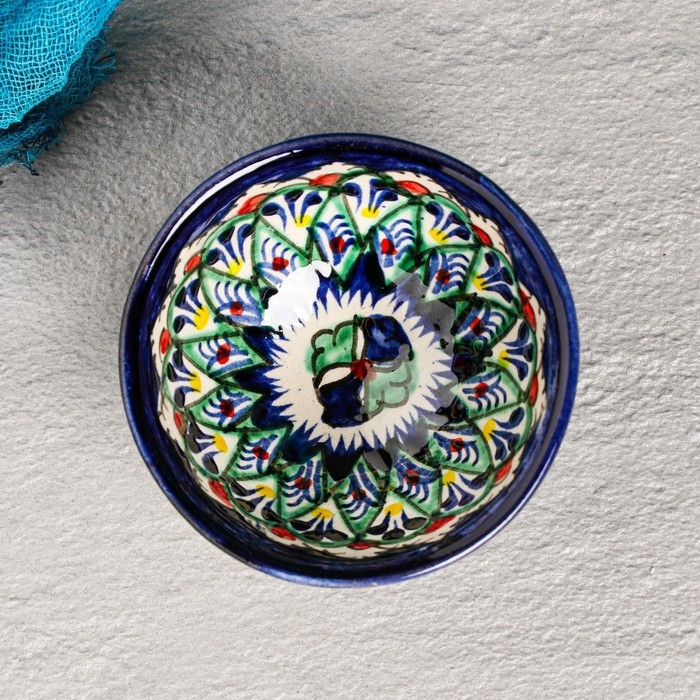 Пиала Риштанская керамика  Пиала Риштанская керамика "Узоры",  9,5 см микс