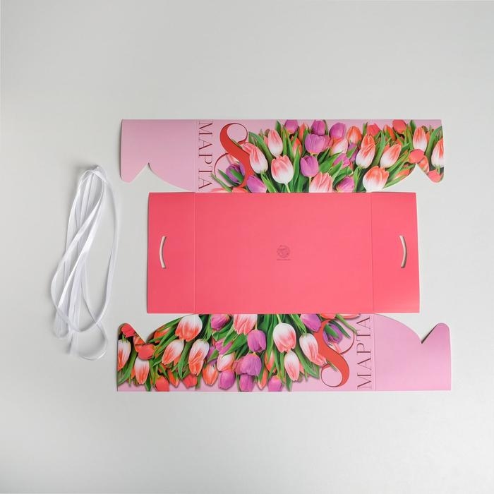 Коробка для капкейков, кондитерская упаковка, 6 ячеек «С 8 Марта», 23 х 16 х 10 см Коробка для капкейков, кондитерская упаковка, 6 ячеек «С 8 Марта», 23 х 16 х 10 см